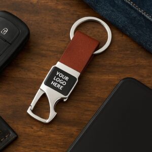 Leatherite Opener Keychains Brown - M1